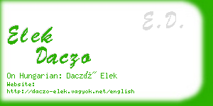 elek daczo business card